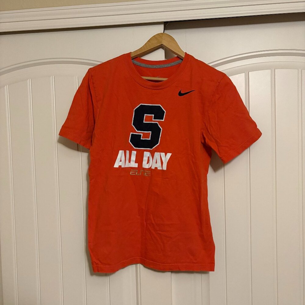 Syracuse Orange T Shirt Adult Small Nike Orange Short Sleeve All Day Elite